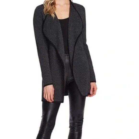 Vince Camuto Herringbone Cardigan M - Picture 1 of 4